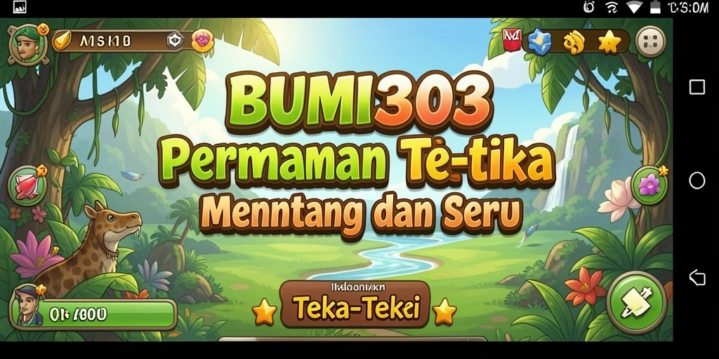 Antarmuka BUMI303 menampilkan teka-teki yang menarik dan menantang.
