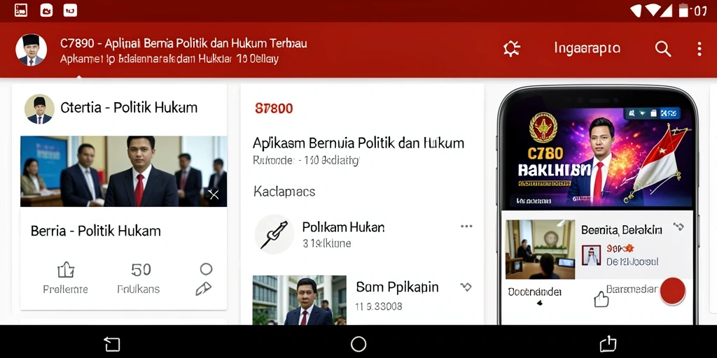 Antarmuka C7890 yang menarik dan informatif untuk berita politik dan hukum.