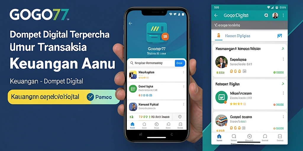 Antarmuka GOGO77 yang mudah digunakan untuk transaksi Dompet Digital.