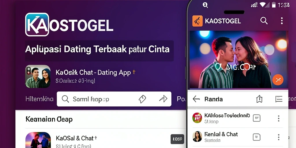 Antarmuka aplikasi KAOSTOGEL yang menarik dan interaktif.