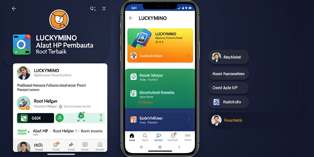 Tampilan antarmuka LUCKYMINO untuk pengaturan akses root.