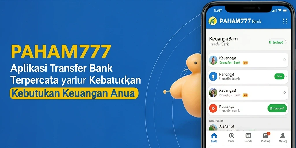 Tampilan antarmuka PAHAM777 yang memudahkan transfer bank.