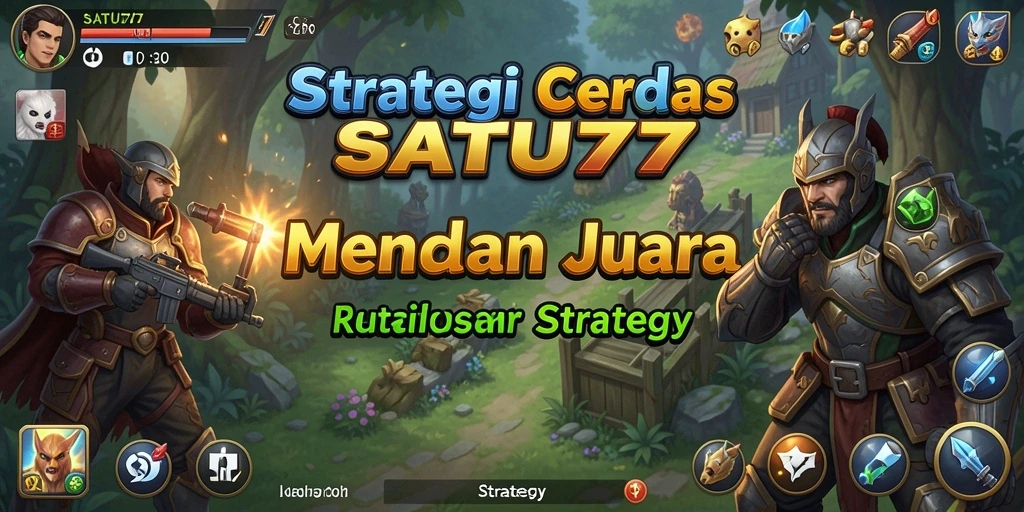 Tampilan antarmuka permainan STRATEGI yang menarik dan responsif.