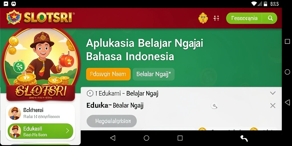 Tampilan antarmuka SLOTSRI yang interaktif untuk belajar ngaji.